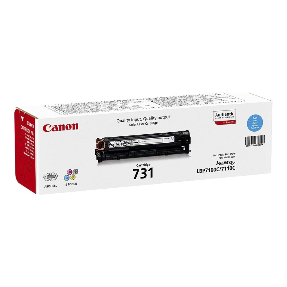 CANON CRG-731C LBP-7100CN/7110CW MAVİ TONER ORJİNAL 1.500 SAYFA 6271B002