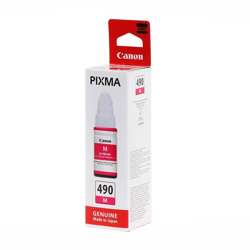 CANON GI-490M PIXMA G1400/G2400/G3400/4400 KIRMIZI KARTUŞ ORJİNAL 70 ML 0665C001