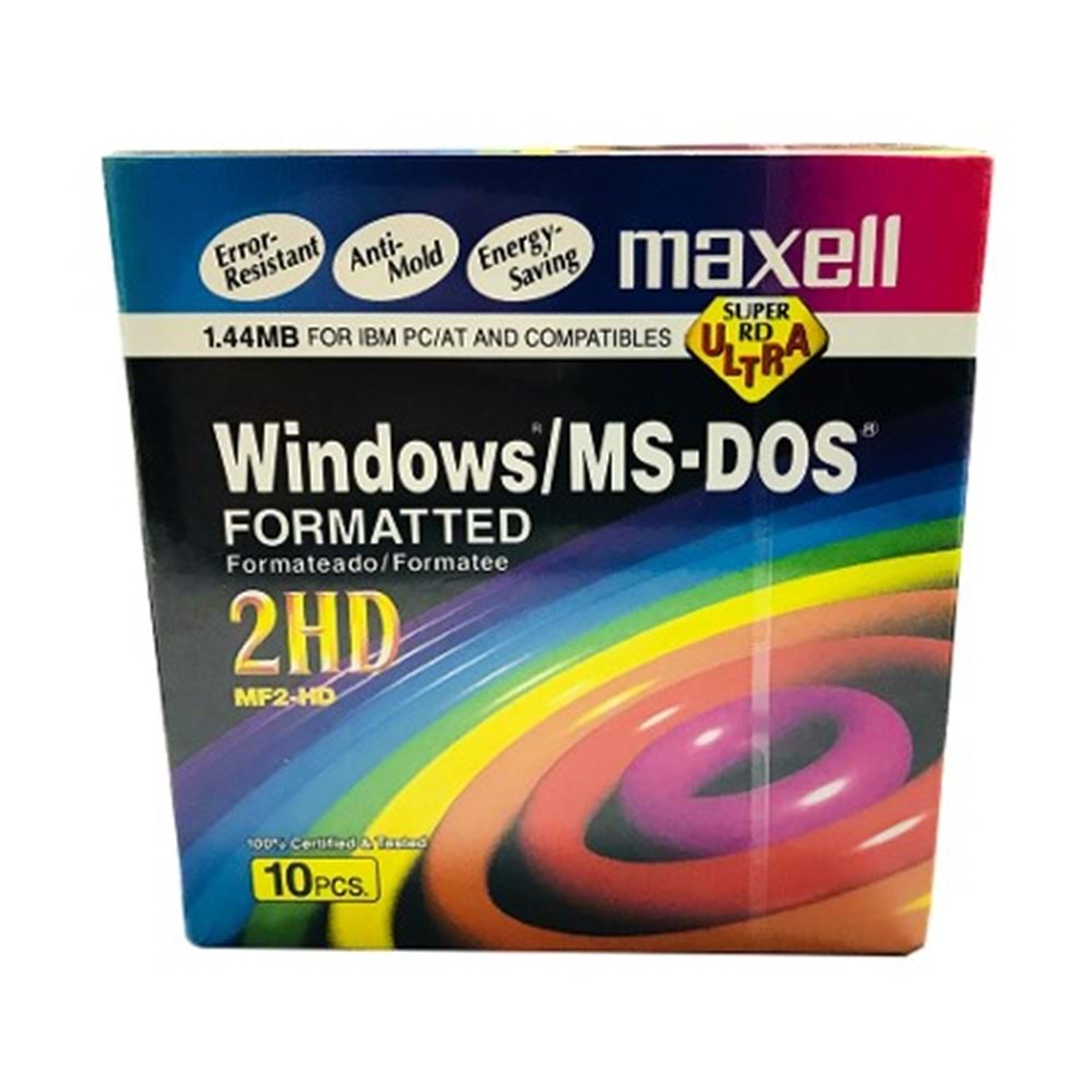 MAXELL MF2-HD 1,44 MB DİSKET 10 LU PAKET