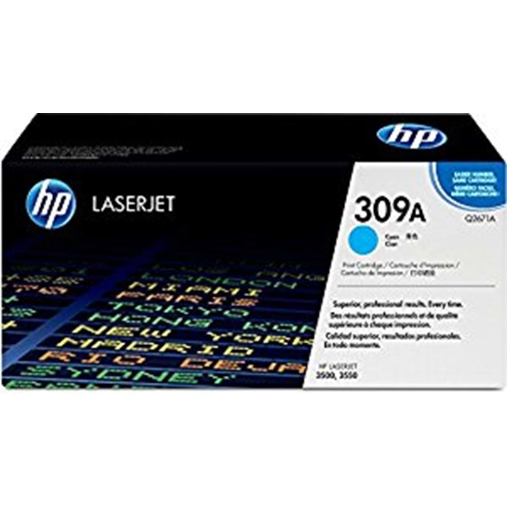 HP Q2671A (309A) 3500/3550 MAVİ TONER ORJİNAL 4.000 SAYFA