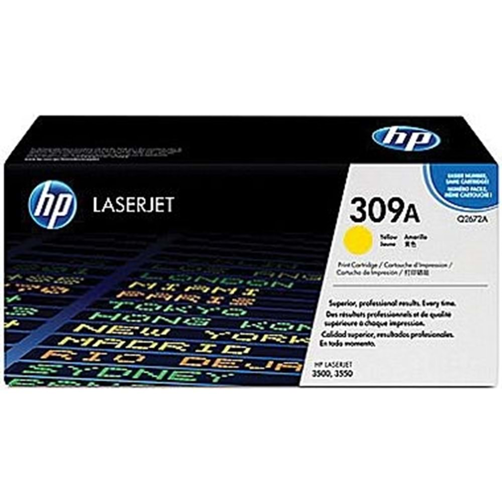 HP Q2672A (309A) 3500/3550 SARI TONER ORJİNAL 4.000 SAYFA