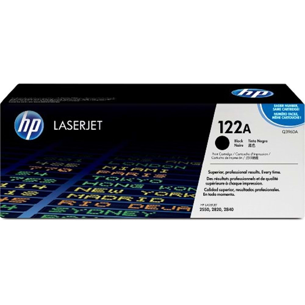 HP Q3960A (122A) 2550/2820/2840/3000 SİYAH TONER ORJİNAL 5K SAYFA