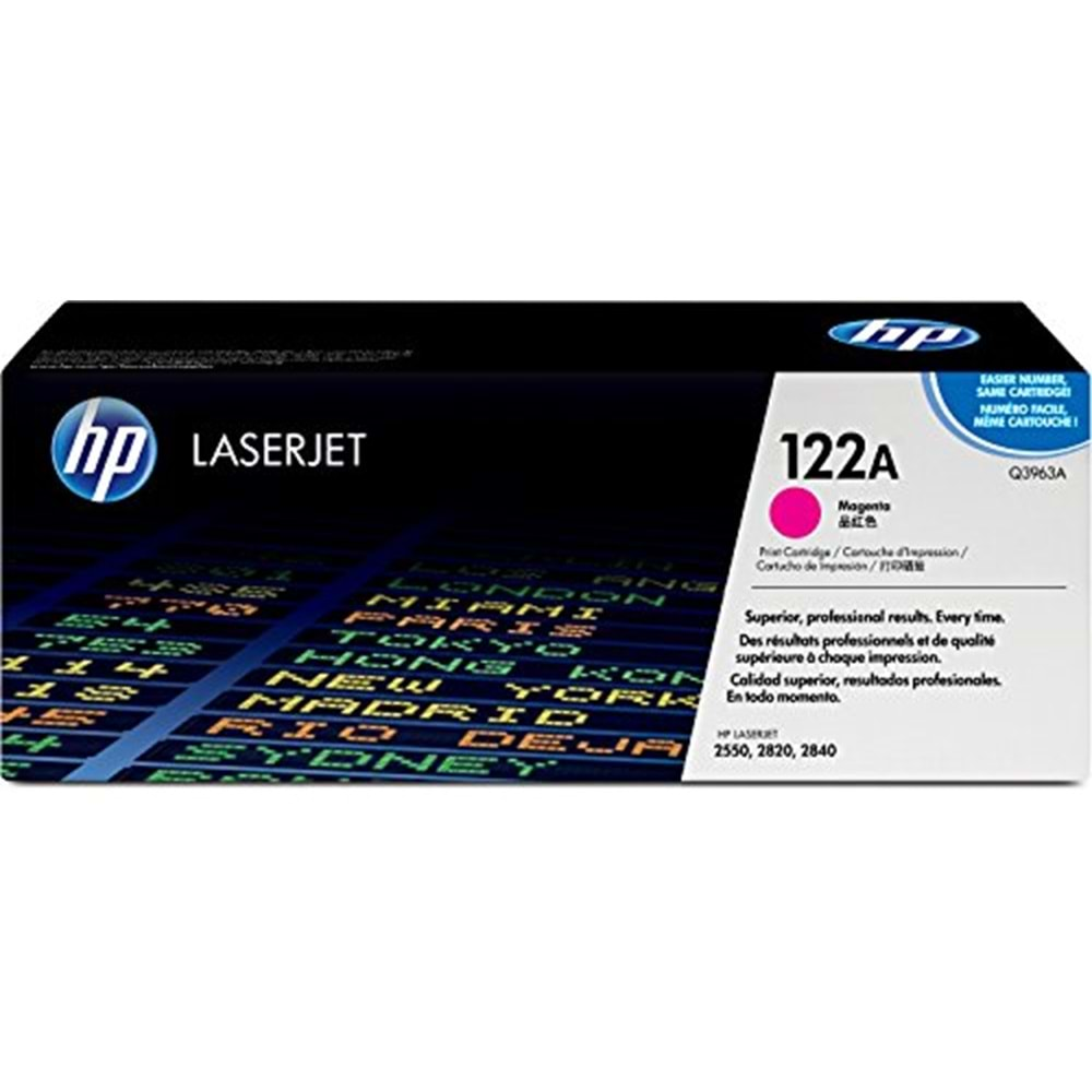 HP Q3963A (122A) 2550/2820/2840/3000 KIRMIZI TONER ORJİNAL 4.000 SAYFA