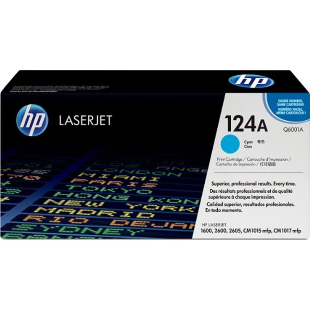 HP Q6001A (124A) 1600/2600/2605/CM1015 MAVİ TONER ORJİNAL 2.000 SAYFA