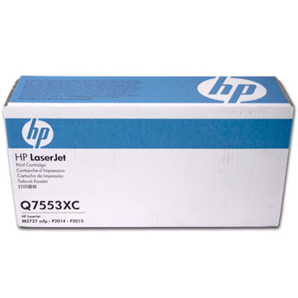 HP Q7553XC (53X) P2014/2015/M2727 SİYAH TONER ORJİNAL 7.000 SAYFA