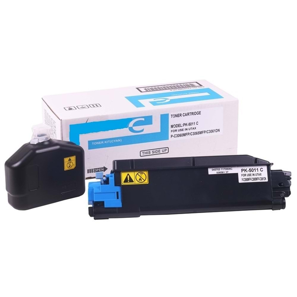 UTAX PK-5011C P-C3060/3061/3065MFP MAVİ TONER MUADİL 5.000 SAYFA 1T02NRCUT0