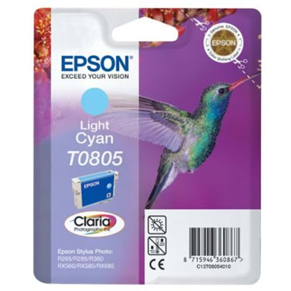 EPSON T08054021 PHO P50/265/285/360 AÇIK MAVİ KARTUŞ ORJİNAL