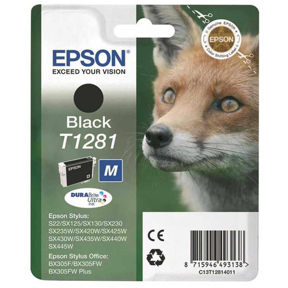 EPSON C13T12814022 BX305 SX125/425 SİYAH KARTUŞ ORJİNAL 170 SAYFA