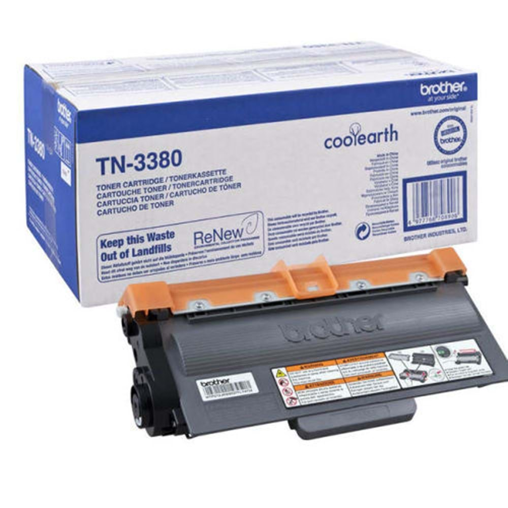 BROTHER TN-3380 HL-5440/5450/6180 SİYAH TONER ORJİNAL 8.000 SAYFA