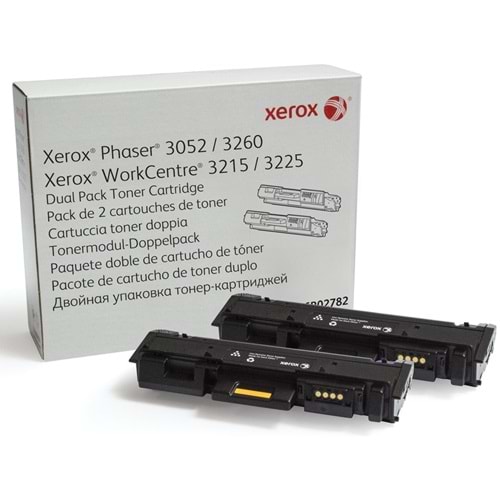 XEROX 106R02782 PHASER 3052/3260/WC 3215/3225 DUAL PACK TONER 6.000 SAYFA
