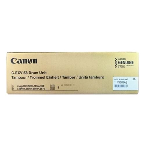 Canon CEXV-58 (3770C002) Orjinal Drum Ünitesi - DX C5840iMarka :Canon Baskı Kapasitesi :482.000 Sayfa