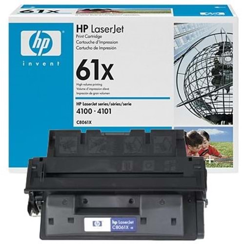HP C8061X (61X) 4100/4101 SİYAH TONER ORJINAL 10.000 SAYFA