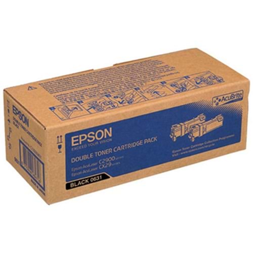 EPSON C13SS050631 C2900DN/CX29 2 Lİ SİYAH TONER ORJİNAL